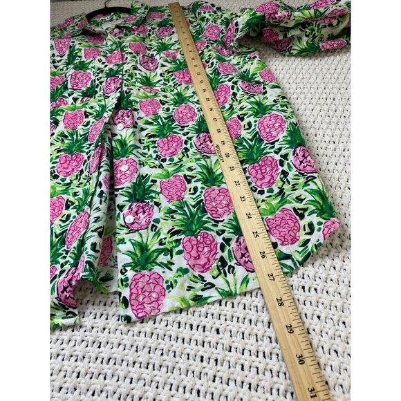 Charter Club Womens Linen blend Floral Long Sleeve Button up Shirt size Large - Picture 8 of 15